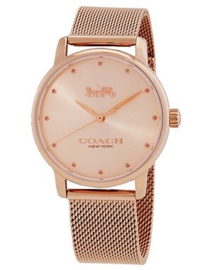 Coach Rose Gold Mesh Bracelet Women's Watch with original box